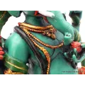 Statuette tibetaine Ganesh peinte à la main 21 cm - Statuettes bouddhistes tibétaines artisanales