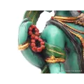 Statuette tibetaine Ganesh peinte à la main 21 cm - Statuettes bouddhistes tibétaines artisanales