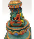 Stupa tibétain 4 Buddhas 15 cm Objets rituels bouddhistes STUPAN8
