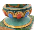 Statuette bouddhiste Stupa tibétain 4 Buddhas 15 cm - Statuettes bouddhistes tibétaines artisanales