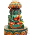 Statuette bouddhiste Stupa tibétain 4 Buddhas 15 cm - Statuettes bouddhistes tibétaines artisanales
