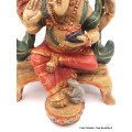 Statuette Ganesh rouge assis Statuettes Bouddhistes STAGAN3
