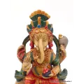 Statuette bouddhiste Dieu Ganesh rouge assis - Statuettes bouddhistes tibétaines artisanales