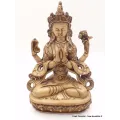Statuette bouddhiste divinité Chenrezi 20 cm - Statuettes bouddhistes tibétaines artisanales