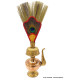 Bhumpa tibétain en cuivre avec plume 19 cm Objets rituels bouddhistes BHUM2