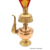 Bhumpa tibétain en cuivre avec plume 19 cm Objets rituels bouddhistes BHUM2