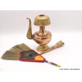 Bhumpa tibétain en cuivre avec plume 19 cm Objets rituels bouddhistes BHUM2