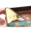 Porte encens tibétain cuivre et turquoise-ee Brûleurs et porte-encens NPE1