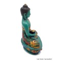 Statuette Bouddha en méditation résine verte Statuettes Bouddhistes BV1