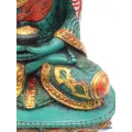 Statuette tibétaine Bouddha en méditation résine verte - Statuettes bouddhistes tibétaines artisanales