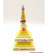 Stupa tibétain en bois peint à la main Statuettes Bouddhistes STU10