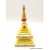 Stupa tibétain en bois peint à la main Statuettes Bouddhistes STU10