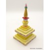 Stupa tibétain en bois peint à la main Statuettes Bouddhistes STU10
