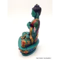 Statuette tibetaine Bouddha en méditation peint à la main - Statuettes bouddhistes tibétaines artisanales