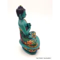 Statuette tibetaine Bouddha en méditation peint à la main - Statuettes bouddhistes tibétaines artisanales