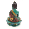 Statuette tibetaine Bouddha en méditation peint à la main - Statuettes bouddhistes tibétaines artisanales