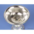 Lampe à beurre tibétaine 12 cm plaqué argent - Lampe à beurre bouddhiste