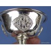 Lampe à beurre tibétaine 12 cm plaqué argent Lampe à beurre bouddhiste lamp33