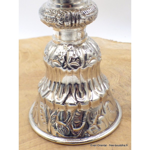 Lampe à beurre tibétaine 12 cm plaqué argent Lampe à beurre bouddhiste lamp33