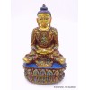 Statuette de Bouddha peinte or Statuettes Bouddhistes BOU15