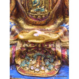 Statuette de Bouddha peinte or Objets rituels bouddhistes BOU15