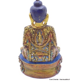 Statuette de Bouddha peinte or Objets rituels bouddhistes BOU15