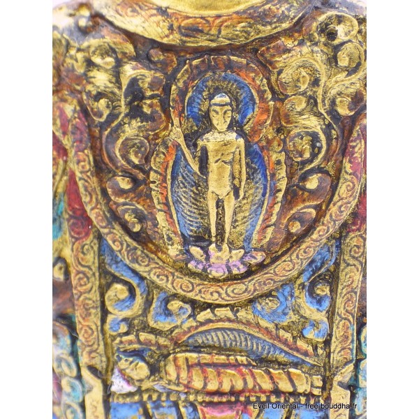 Statuette de Bouddha peinte or Statuettes Bouddhistes BOU15