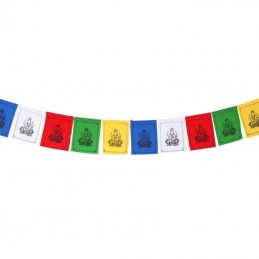 Guirlande de 10 drapeaux tibétains Ganesh Drapeaux tibétains PEA2