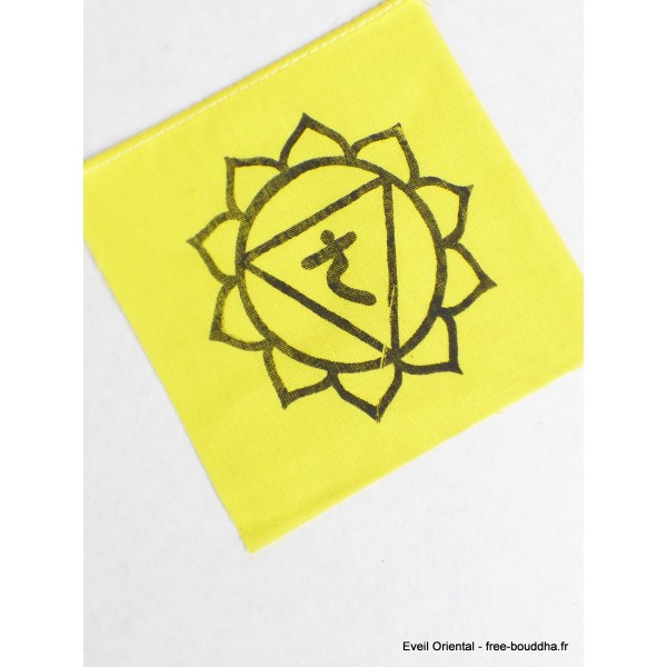Drapeaux tibétains 7 chakras Objets rituels bouddhistes DRAP2