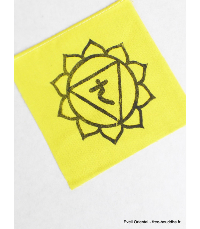 Drapeaux tibétains 7 chakras Objets rituels bouddhistes DRAP2