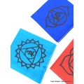 Drapeaux tibétains 7 chakras - Drapeaux tibétains
