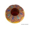 Boîte à bijoux tibétaine en Ambre et métal vieilli Artisanat tibétain bouddhiste BAT6.3