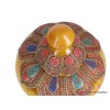 Boîte à bijoux tibétaine en Ambre et métal vieilli Artisanat tibétain bouddhiste BAT6.3
