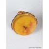 Boîte à bijoux tibétaine en Ambre et métal vieilli Artisanat tibétain bouddhiste BAT6.3