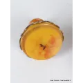 Boîte à bijoux tibétaine en Ambre et métal vieilli - Artisanat tibétain bouddhiste