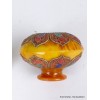 Boîte à bijoux tibétaine en Ambre et métal vieilli Artisanat tibétain bouddhiste BAT6.3