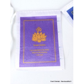 7 Drapeaux tibétains cartonnés 7 chakras Objets rituels bouddhistes DRACA1