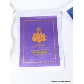 7 Drapeaux tibétains cartonnés 7 chakras - Drapeaux tibétains