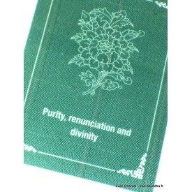 Guirlande de 8 drapeaux tibétains cartonnés signes auspicieux Objets rituels bouddhistes DRACA3