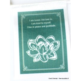 7 Drapeaux tibétains cartonnés Lotus Objets rituels bouddhistes DRACA2