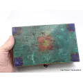 Boîte à bijoux bouddhiste en pierres vieillies - Artisanat tibétain bouddhiste