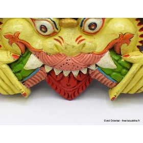 Décoration murale en bois Mahakala Décoration tibétaine CHEP1