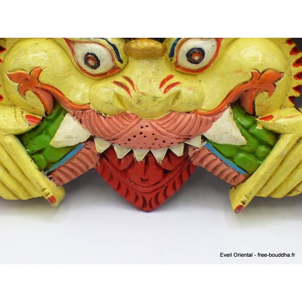 Décoration murale en bois Mahakala Décoration tibétaine CHEP1