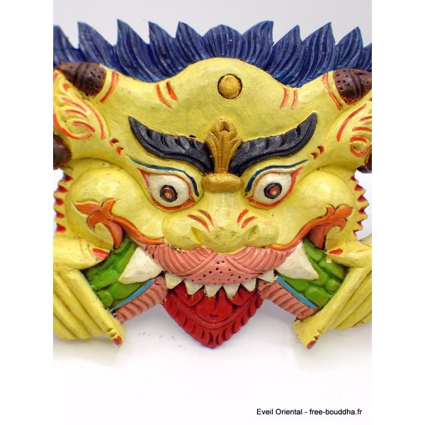 Décoration murale en bois Mahakala Décoration tibétaine CHEP1