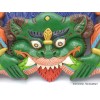 Décoration murale en bois Mahakala peint à la main Statuettes Bouddhistes CHEP2