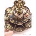 Brûleur d'encens tibétain Lotus Bouddha Thaï Brûleurs et porte-encens AA25.5