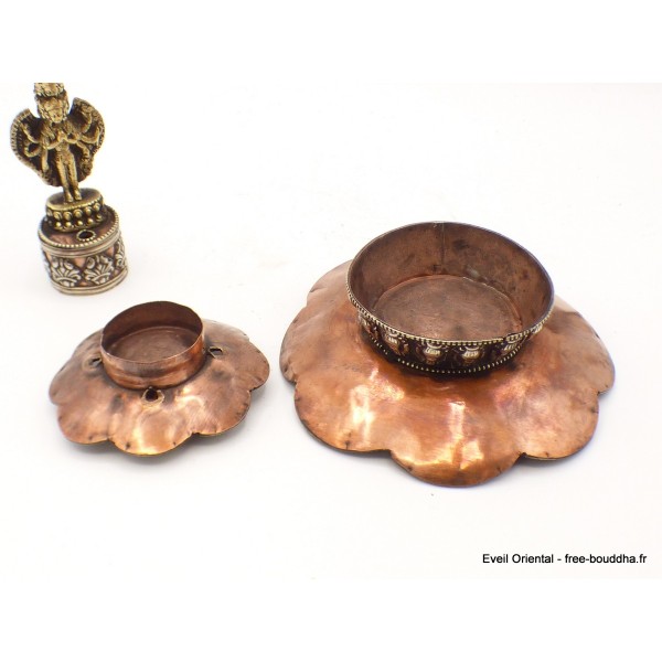 Brûleur d'encens tibétain Lotus Bouddha Thaï Brûleurs et porte-encens AA25.5