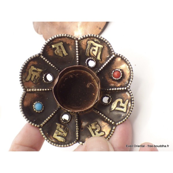 Brûleur d'encens tibétain Lotus Bouddha Thaï Brûleurs et porte-encens AA25.5