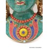 Masque de Tara en résine serti de pierres Statuettes Bouddhistes MATV5