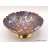 Grand bol d'offrande laiton émaillé 19 cm plusieurs coloris Bols d'offrandes bouddhistes GBOL1